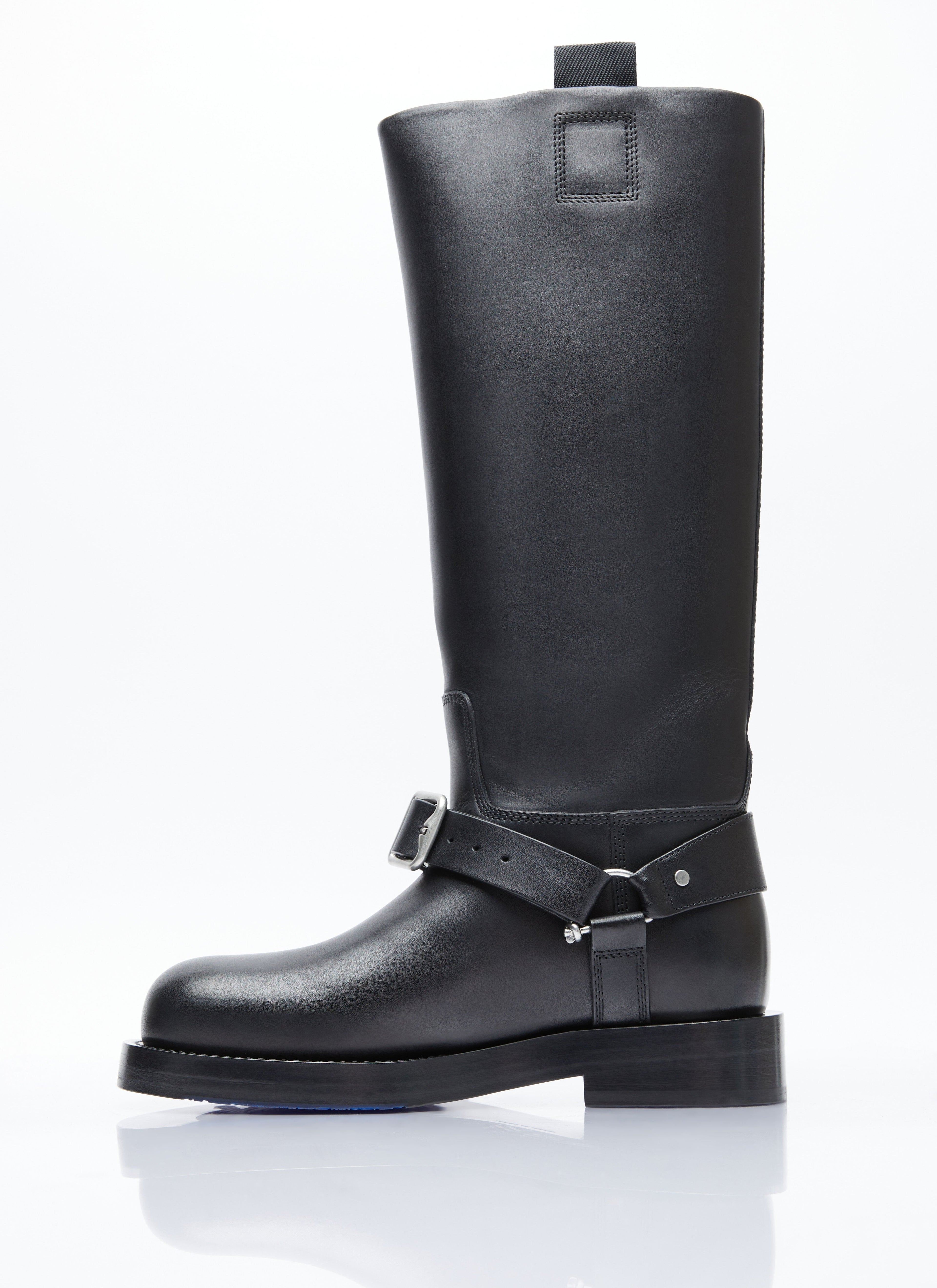 Burberry Women Leather Saddle Tall Boots