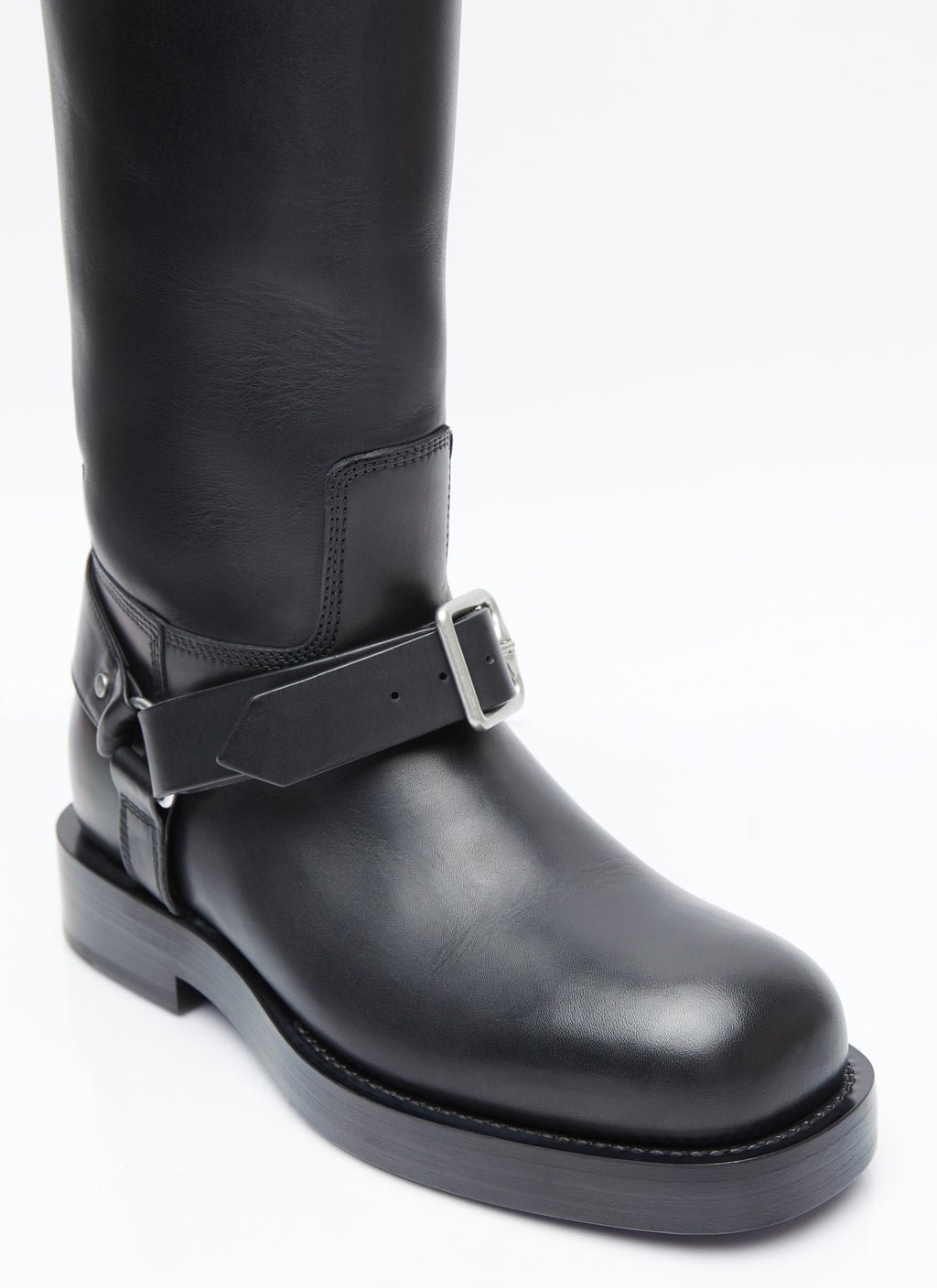 Burberry Women Leather Saddle Tall Boots