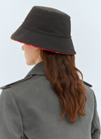 Burberry Women Reversible Check Fleece Bucket Hat