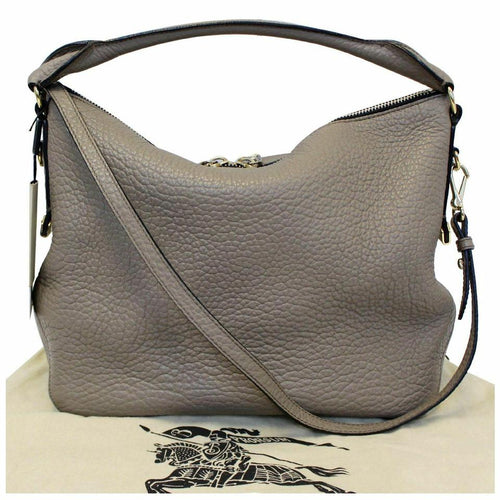 Burberry Shoulder Ledbury Grain Leather Hobo Bag