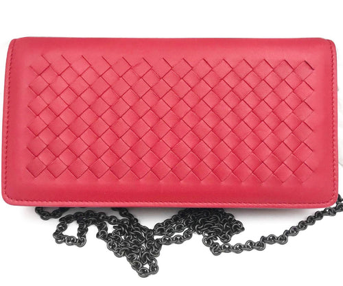 BOTTEGA VENETA Brand New China Intercciato Wallet on Chain Crossbody Bag