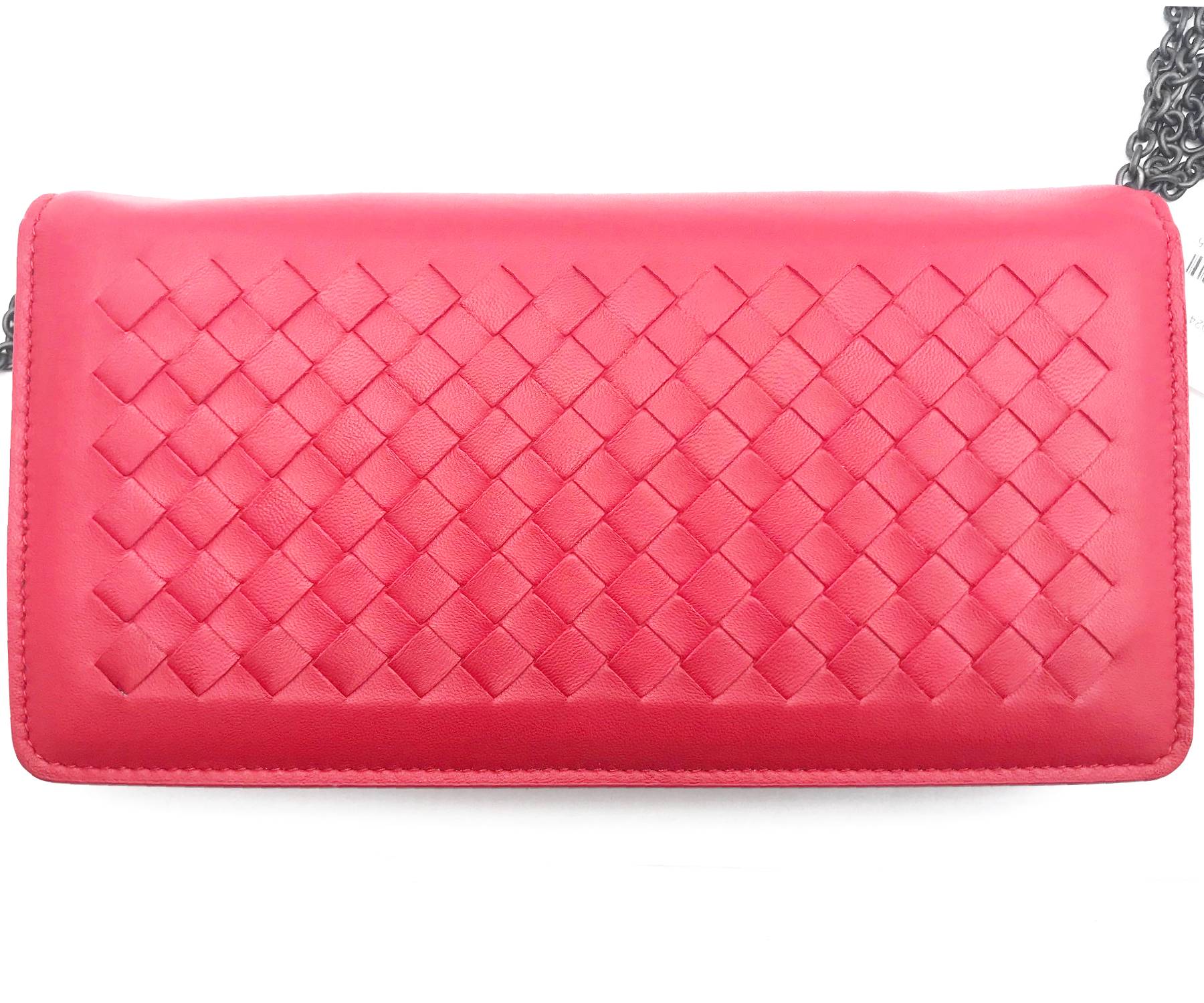BOTTEGA VENETA Brand New China Intercciato Wallet on Chain Crossbody Bag