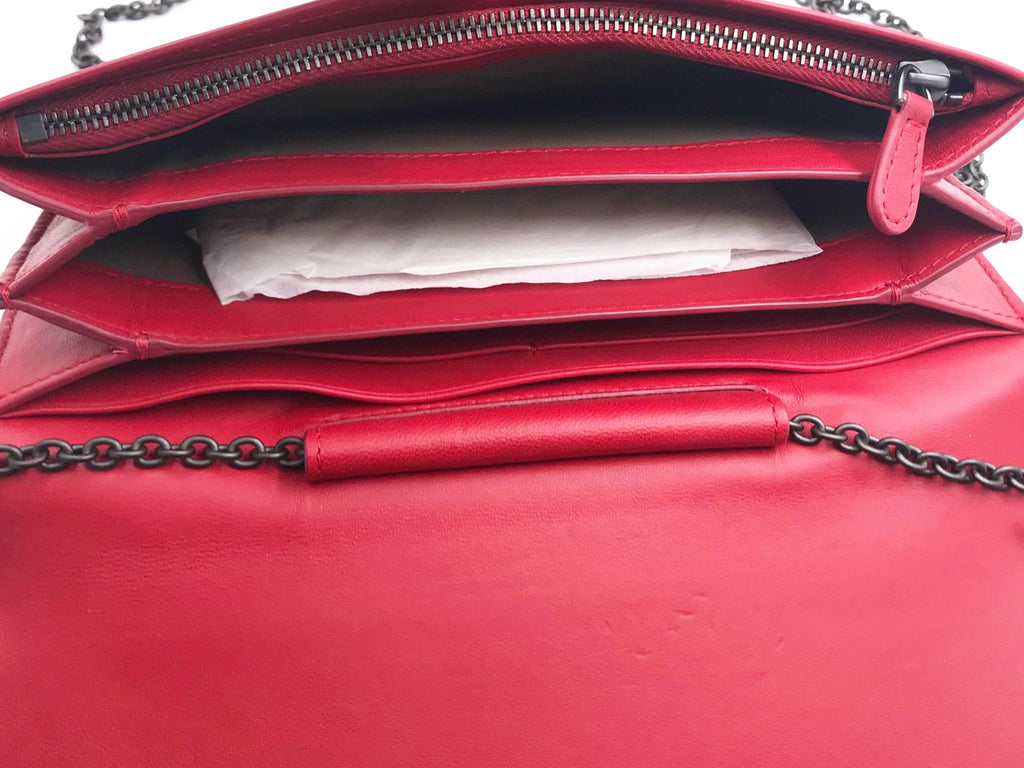 BOTTEGA VENETA Brand New China Intercciato Wallet on Chain Crossbody Bag