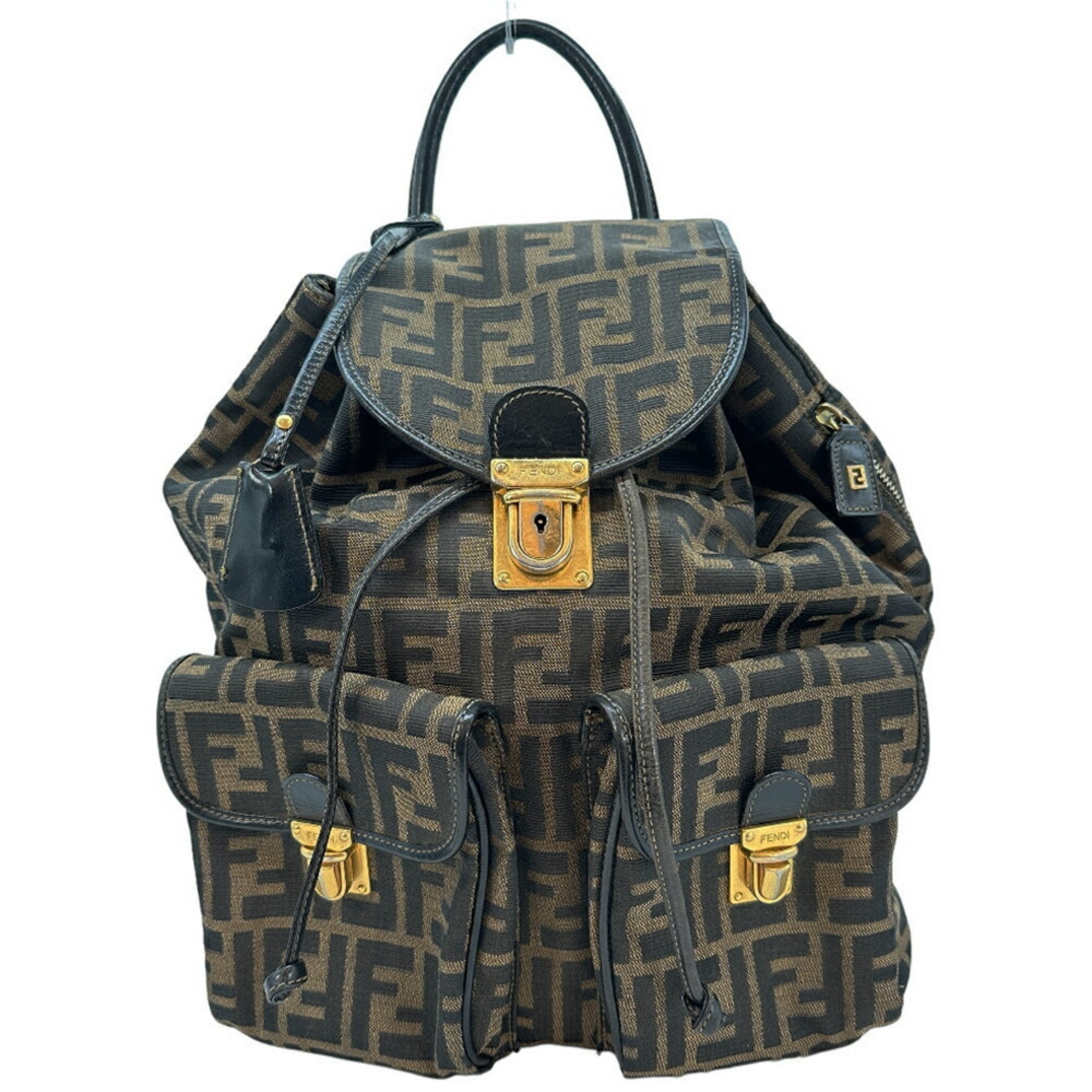 Fendi  Canvas Leather Backpack ()