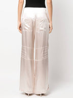 Fendi Women's Viscose Shiny Cargo Straight Pants Beige