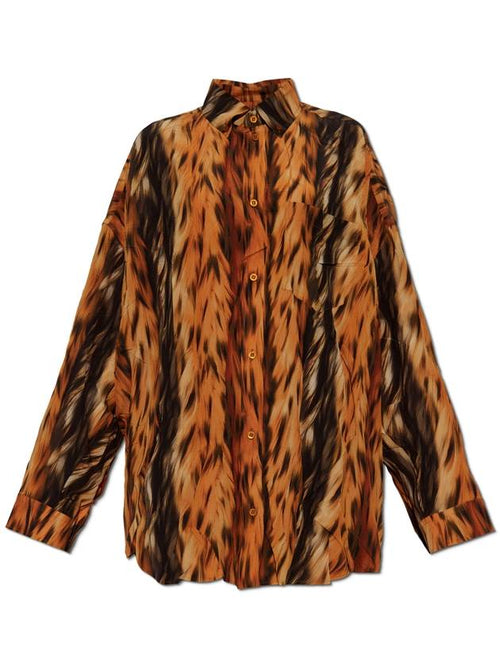 Balenciaga Balenciaga Silk Shirt, Women's, Orange