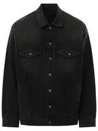 Balenciaga Sunbleached Denim Jacket Black