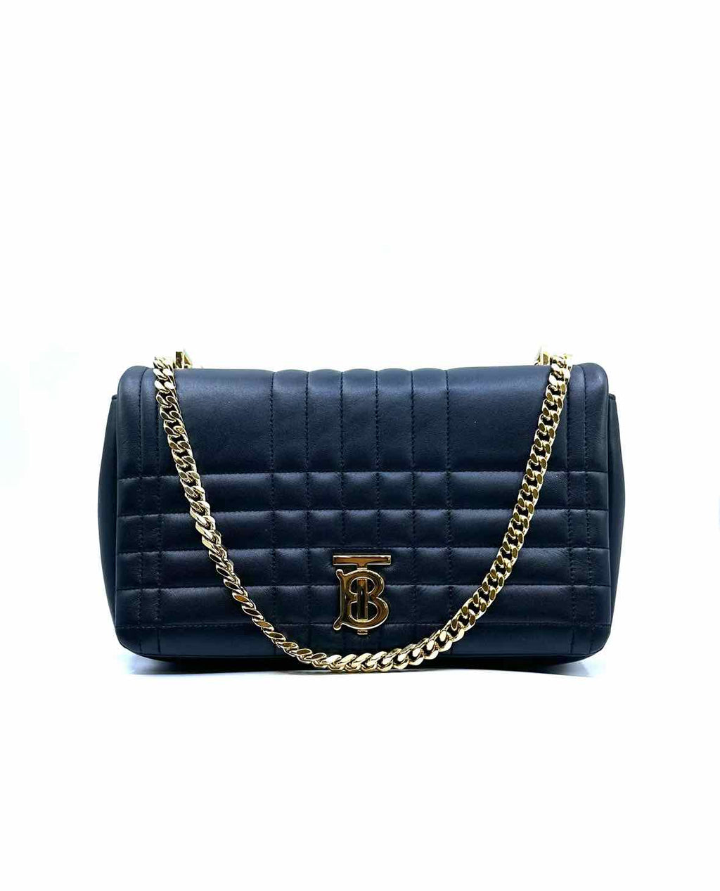 BURBERRY Lola Black Leather Quilted Handbag