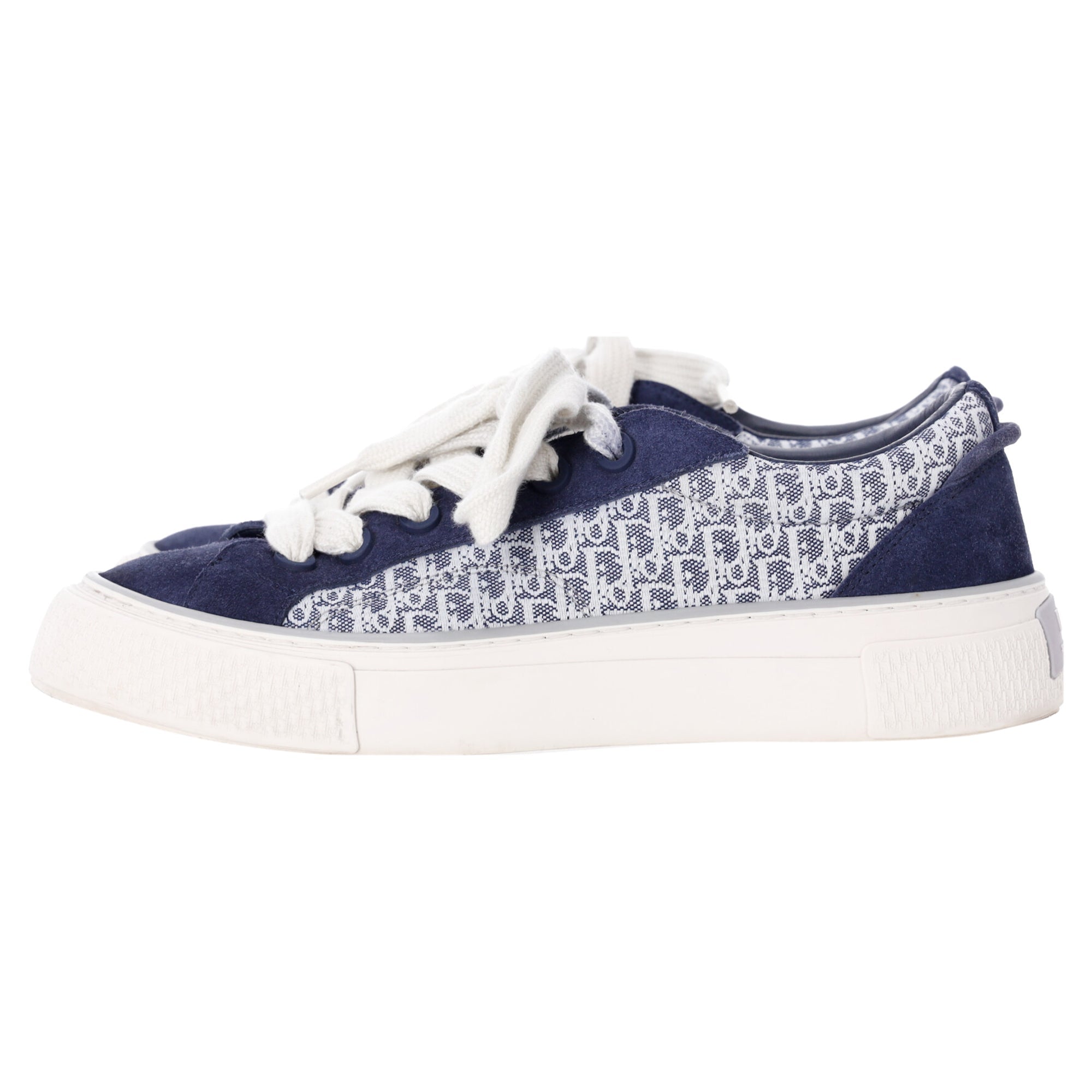 Dior Homme B33 Oblique Sneakers in Navy Blue Suede