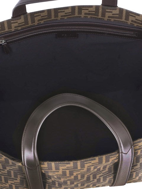 Fendi Men Jacquard Ff' Tote Bag