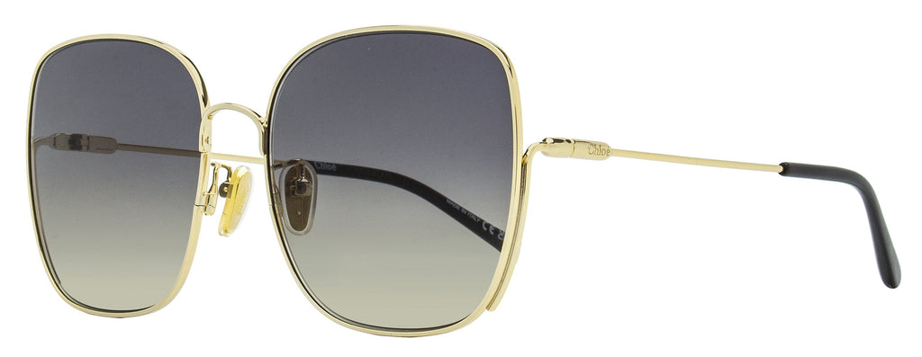 Chloe Women's Square Sunglasses CH0170SA 001 Gold/Black 61mm