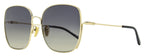Chloe Women's Square Sunglasses CH0170SA 001 Gold/Black 61mm