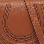 Chloe Brown Leather Mini Marcie Crossbody Bag