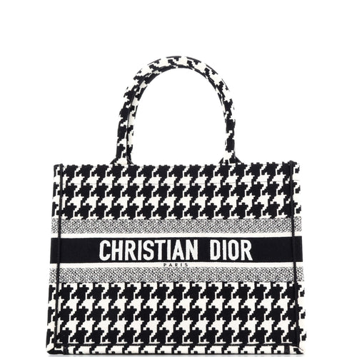 Dior Book Tote Houndstooth Canvas Medium