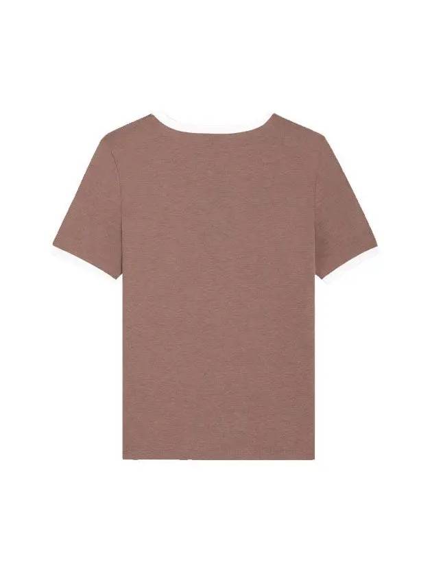 CELINE California 70s Cotton Jersey Short Sleeve T-shirt Vintage Brown