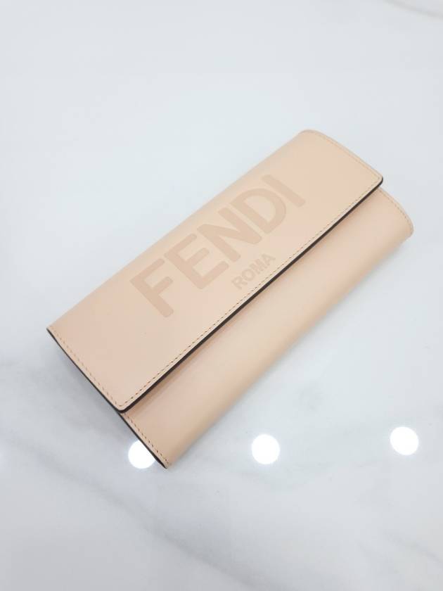 Fendi Logo pink Roman long wallet