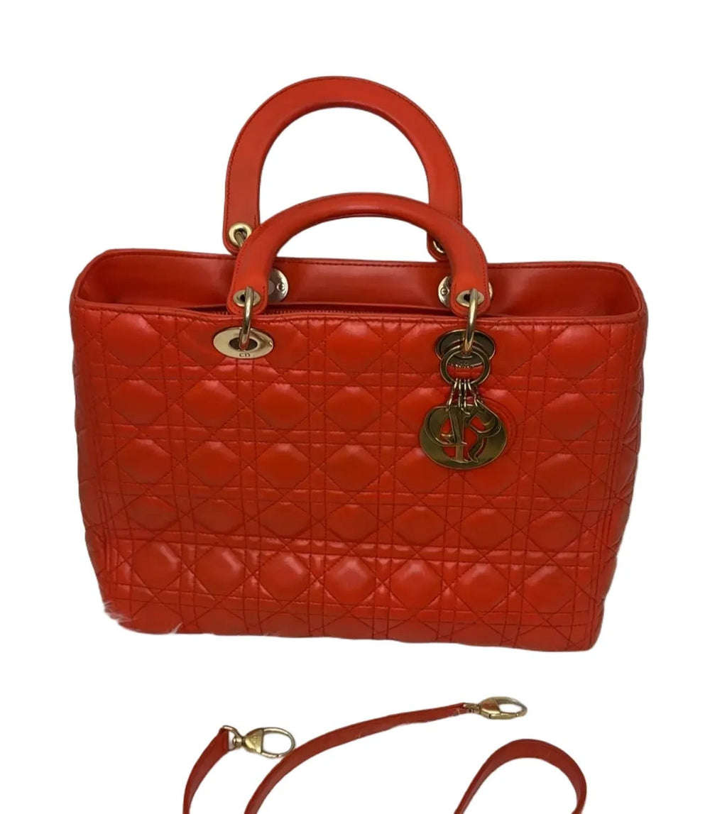 Dior Leather Lady Dior Large B24-25