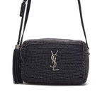SAINT LAURENT SAN LAURENT ROOM CAMERA SHOULDER BAG WITH FRINGE STROW MATERIAL X LEADER BLACK (Silver G ) LADY SHOULDER BAG LADY BAG WITH FRINGE ONLINE