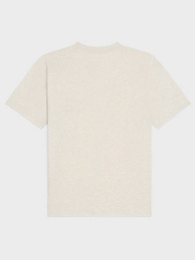 CELINE Loose Cotton Jersey Short Sleeve T-Shirt Beige