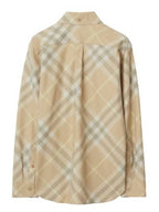 Burberry Vintage Check Cotton Long Sleeve Shirt Beige
