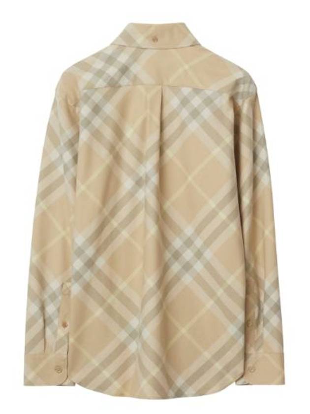 Burberry Vintage Check Cotton Long Sleeve Shirt Beige
