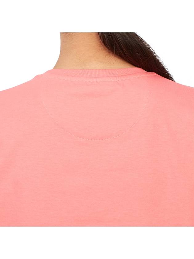 Fendi Logo Zipper Pocket Cropped Short Sleeve T-Shirt Pink