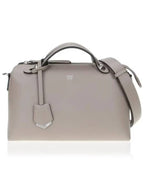 Fendi By The Way Boston Leather Medium Tote Bag Beige