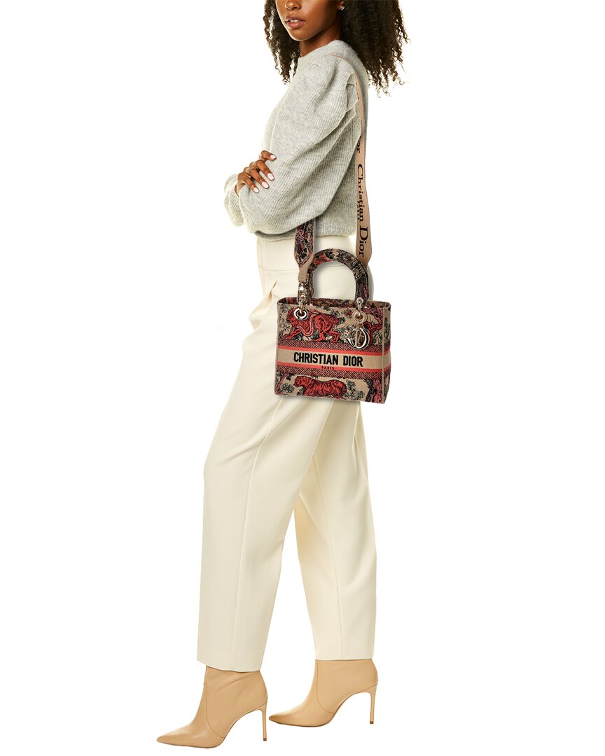 Dior Lady D-Lite Medium Canvas Tote