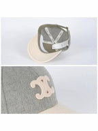 CELINE 2AUG6324D 01VY Triope Logo Wool Ball Cap