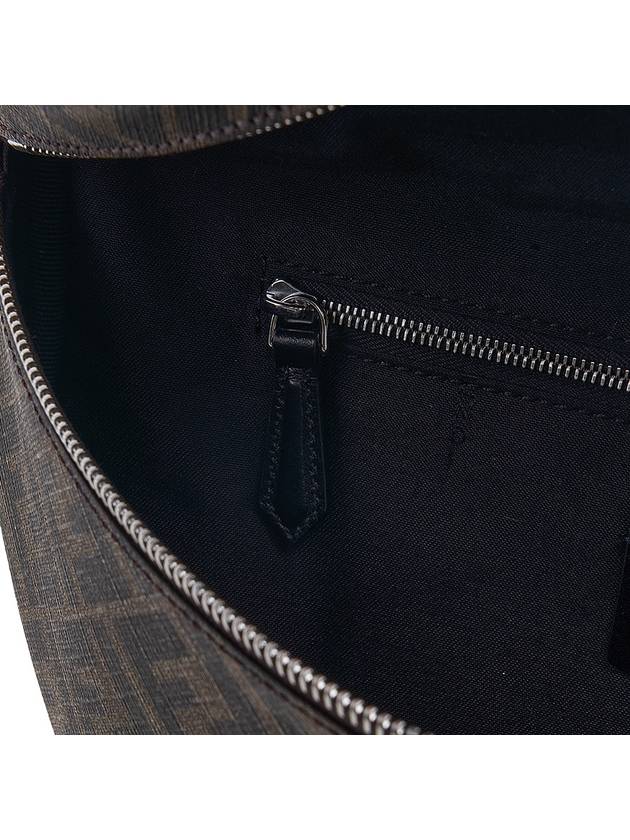 Fendi FF Monogram Logo Leather Belt Bag Brown