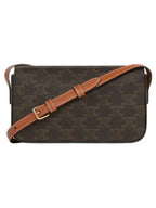 CELINE Triomphe Shoulder Bag Tan