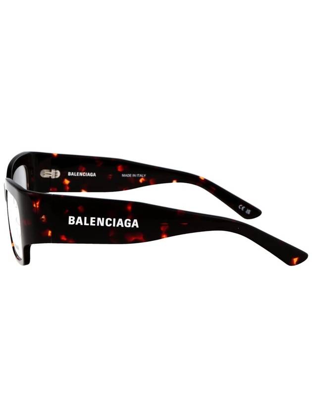 Balenciaga Eyewear Havana Rectangular Eyeglasses Red Black