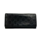 GUCCI Guccissima Avel Continental Flap Wallet Black IT6BCY4WJZR4