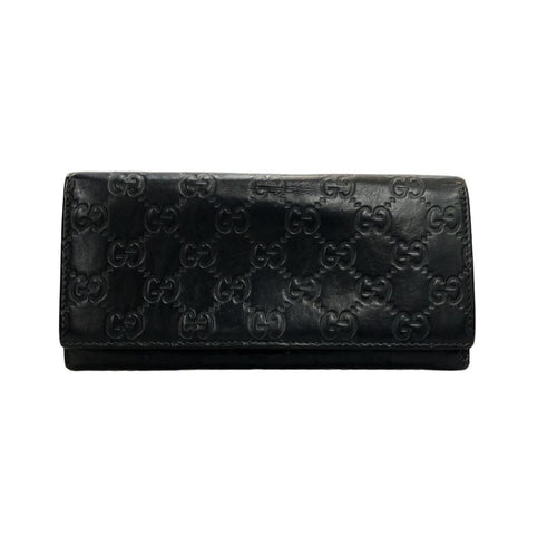 GUCCI Guccissima Avel Continental Flap Wallet Black IT6BCY4WJZR4