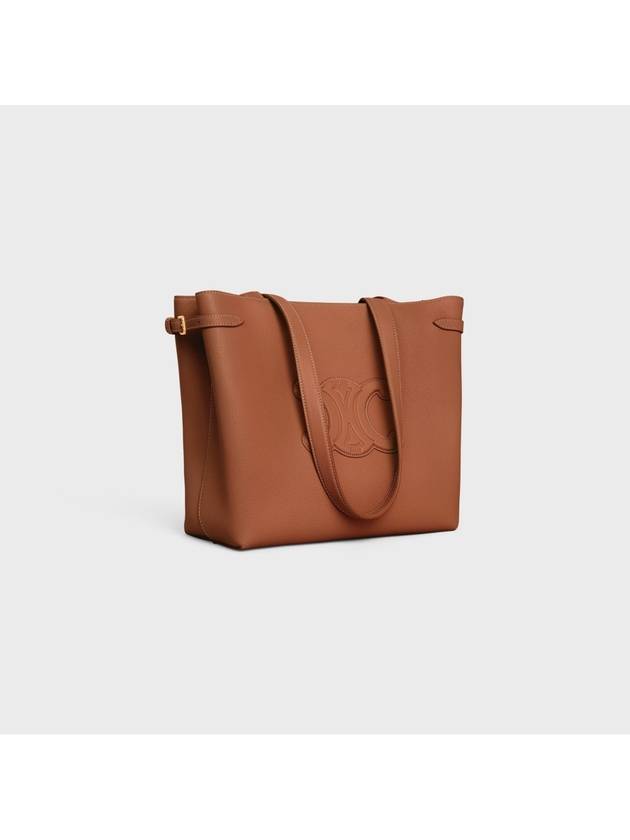 CELINE Cabas Anais Small Grain Calfskin Tote Bag Tan
