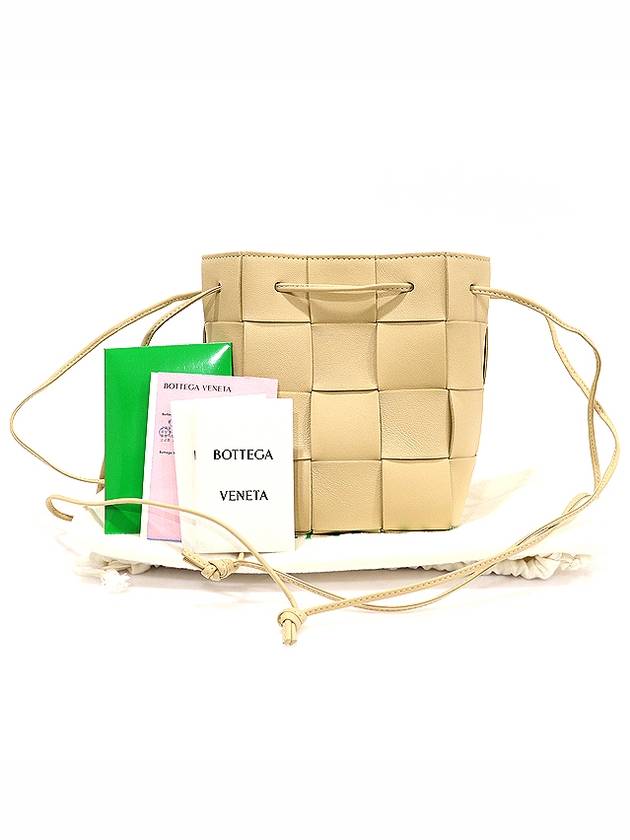 Bottega Veneta 680218 Porridge Intrecciato Weaving Small Cassette Crossbody Bucket Crossbag