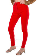Burberry Burberry Ladies Bright Red Stretch Jersey Trousers, Brand Size 6 (US Size 4)
