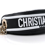 CHRISTIAN DIOR Lambskin Cannage Mini Dior Vibe Hobo Bag Black