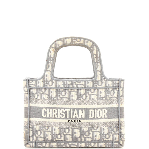 Dior Book Tote Embroidered Canvas Mini