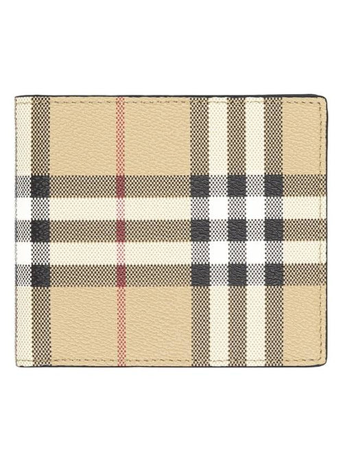 Burberry Men's Vintage Check Half Wallet Beige