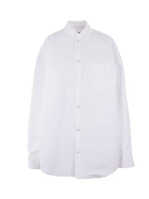 Balenciaga Outerwear Large Fit Shirt White
