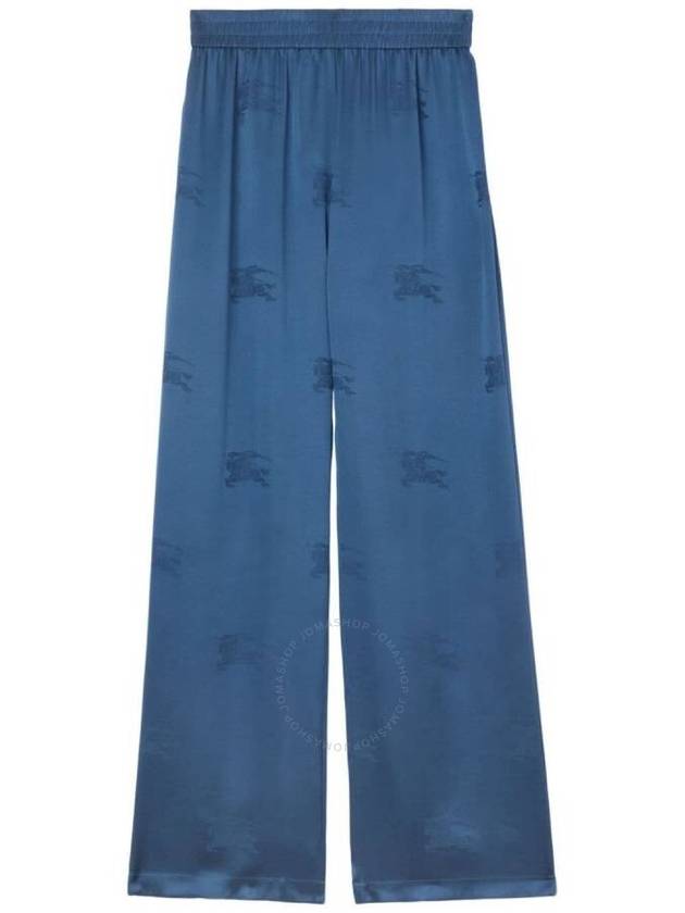 Burberry EKD Silk Jacquard Wide Pants Blue