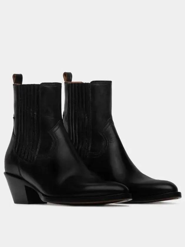 CELINE Calfskin Metal Toe Cruiser Chelsea Boots Black