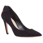 Dior Dioramour Leather Heart Suede Curved Heeled Pumps