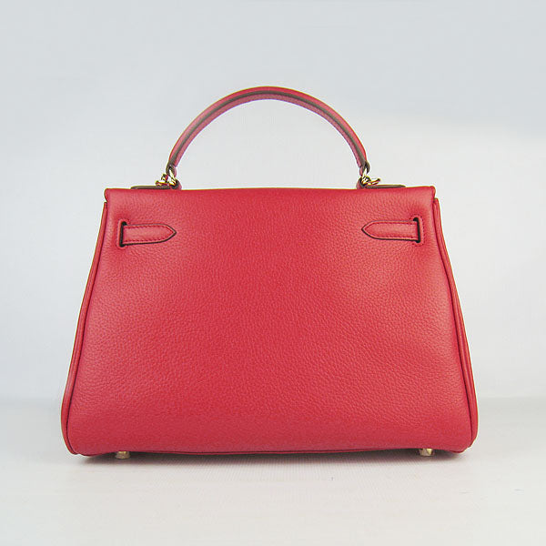 Hermes Kelly 32cm Togo Leather Handbag Red/Golden