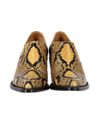 Chloe Snakeskin-Embossed Rylee Ankle Boots in Yellow Leather