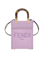 Fendi Sunshine Shopper Small Leather Tote Bag Lilac