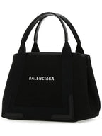 Balenciaga Cabas Logo Canvas Small Tote Bag Black