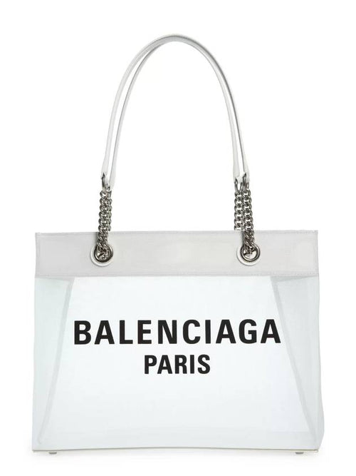 Balenciaga Duty Free Medium Tote Bag White