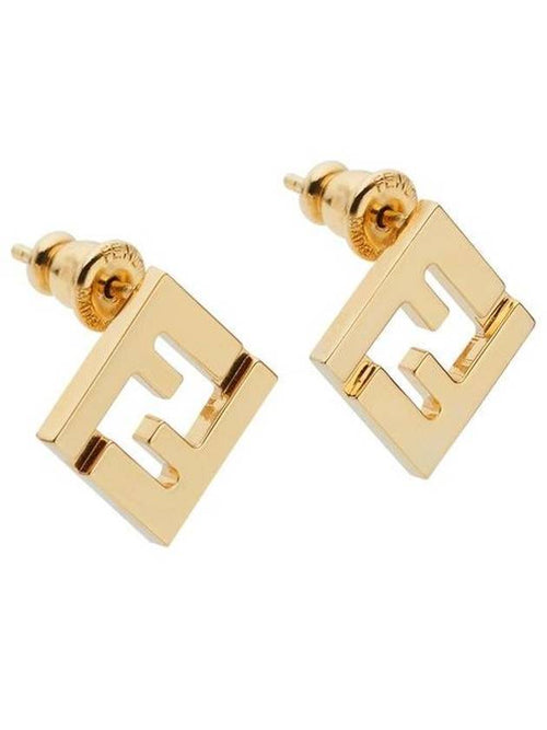 Fendi Forever Metal Earrings Gold